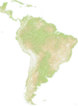 South America height map